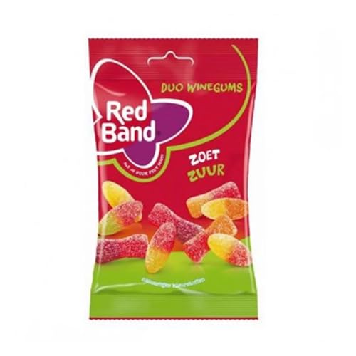 Red Band Winegum Süß Sauer 120g I süße und saure Gummibärchen aus den Niederlanden I Drop von Red Band