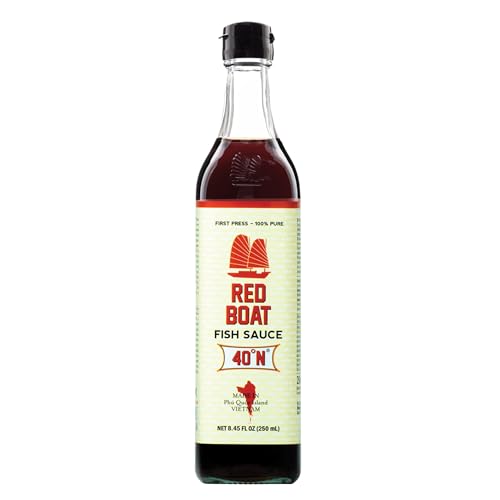 Red Boat Fischsauce – Reine, natürliche Fischsauce ohne Glutamat, Konservierungs- und Zusatzstoffe – Aus Vietnam, 40°N (1 x 250 ml) von Red Boat