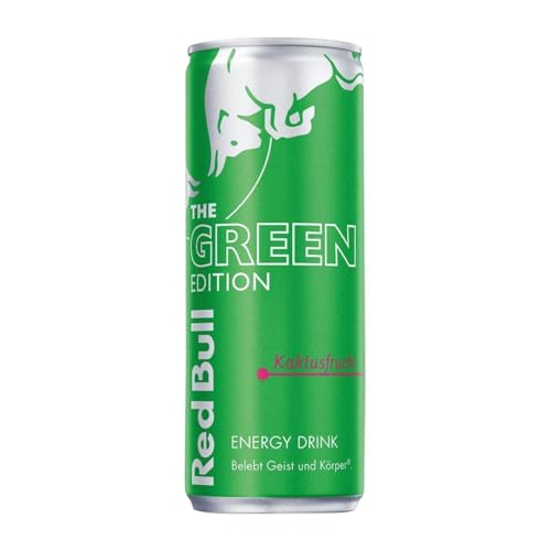 Getränke und Mixer 24 Einheiten Box Bull Energy Drink Kaktusfrucht The Green Edition Alu-Dose 25 cl von Red Bull Energy Drink