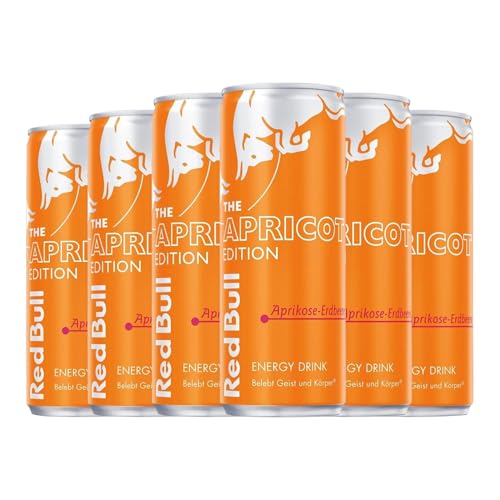 Getränke und Mixer Bull Energy Drink Aprikose-Erdbeere The Apricot Edition Alu-Dose 25 cl (Karton mit 6 Alu-Dose von 25 cl) von Red Bull Energy Drink