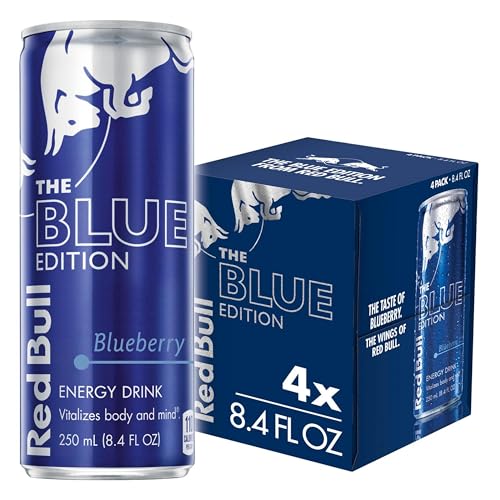 Red Bull Blueberry Blue Edition Energy Drink, 8,4 Fl Oz Cans, 4 Stück von Red Bull