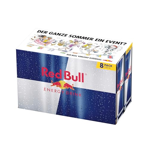 Red Bull Energy Drink, 8er Pack Dosen Getränke, EINWEG (8 x 250ml) von Red Bull