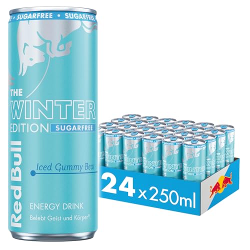 Red Bull Energy Drink, Iced Gummy Bear, Winter Edition (Sugarfree),24x250ml, Dosen Getränke 24er Palette, OHNE PFAND von Red Bull