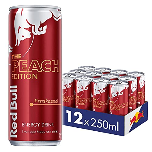 Red Bull Energy Drink EINWEG (Peach Edition Pfirsich inkl. 3,00€ Pfand, 12x250ml) von Red Bull