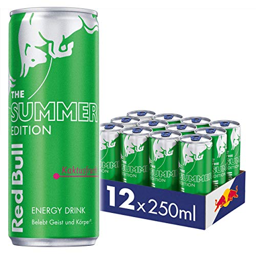 Red Bull Energy Drink Grüne Edition Kaktusfrucht, 12 x 250ml (EINWEG) von Red Bull