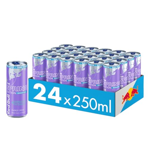 NEU: Red Bull Energy Drink Spring Edition (Sugarfree) - 24er Palette Dosen - Getränke mit Waldmeister-Pink Grapefruit Geschmack, EINWEG (24 x 250 ml) von Red Bull