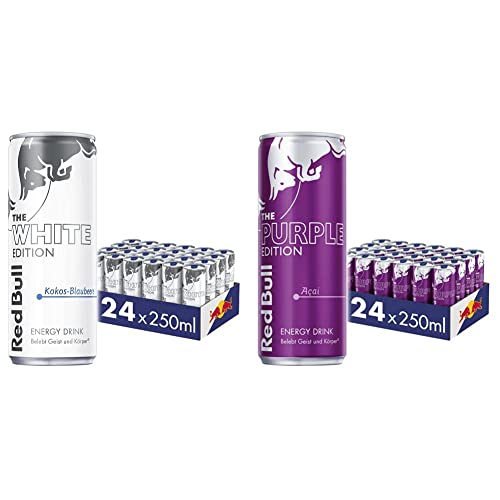 Set: Red Bull Energy Drink White Edition - EINWEG (24 x 250 ml) & Red Bull Energy Drink Purple Edition, EINWEG (24 x 250 ml) von Red Bull