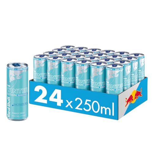 Red Bull Energy Drink Winter Edition 2024 Sugarfree - Iced Vanilla Berry - 24er Palette Dosen Getränke, EINWEG (24 x 250 ml) von Red Bull