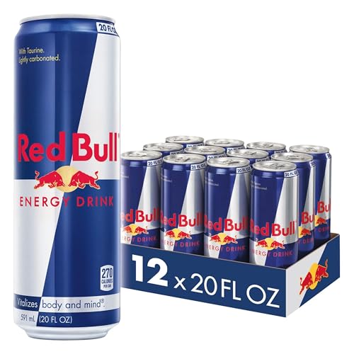 Red Bull Energy Drink mit 189 mg Koffein plus Taurin & B-Vitaminen, 600 ml, 12 Dosen von Red Bull