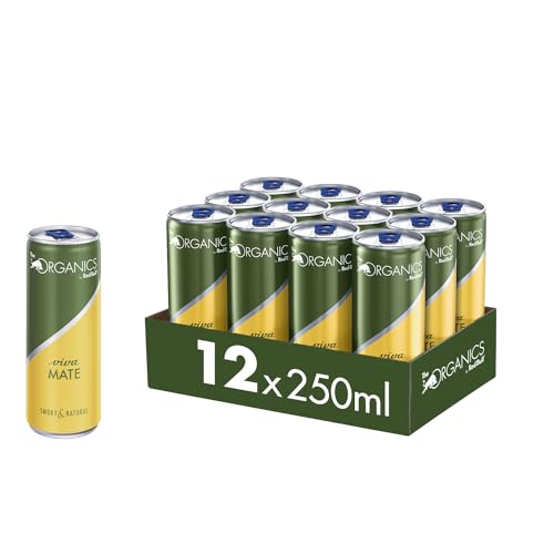 Red Bull Organics by Red Bull Viva Mate - 12er Palette Dosen - Bio-Erfrischungsgetränke 100% natürliche Zutaten, EINWEG, 12 x 250ml von Red Bull