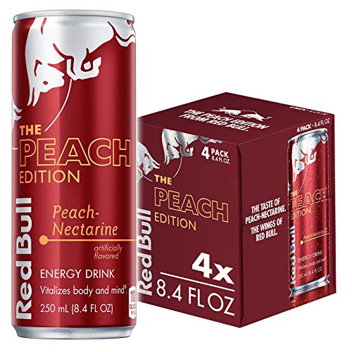 Red Bull Peach Nectarine, 8,4 Fl Oz Cans, 4er-Pack von Red Bull