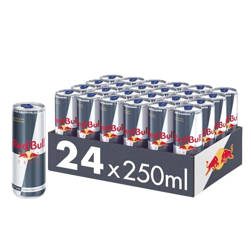 Red Bull Energy Drink Zero - 24er Palette Dosen - Getränke ohne Zucker und Kalorien EINWEG (24 x 250 ml) von Red Bull