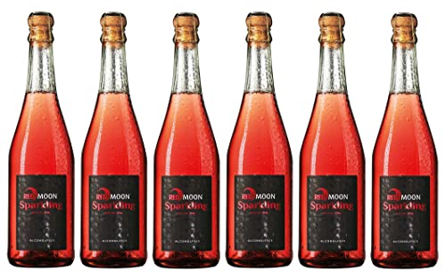 6x 0,75l - Red Moon Sparkling - 99.6 - Premium - alkoholfreies Erfrischungsgetränk aus 100% rotem Red Moon-Apfelsaft - mit Kohlensäure versetzt von Red Moon