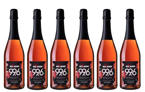 6x 0,75l - Red Moon Sparkling - 99.6 - Premium - alkoholfreies Erfrischungsgetränk aus rotem Red Moon-Apfelsaft - mit Kohlensäure versetzt von Red Moon