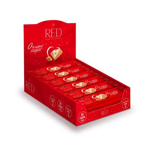 RED Chocolette Schokoladen Riegel Blonde karamellisierte weiße Schokolade ohne Zuckerzusatz, 24 Stück von Red delight