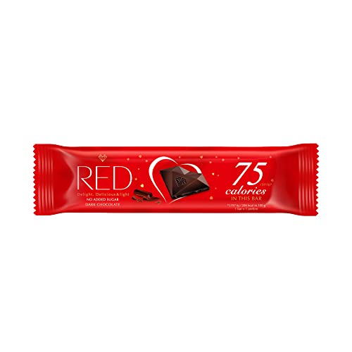 RED Riegel Dunkle Schokolade ohne Zuckerzusatz -gesüßt mit Maltit- kalorienreduziert (26g) von Red delight