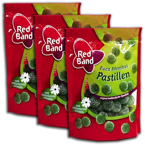 3 er Pack Red Band Euca Menthol Pastillen 3 x 200g Bonbons von RedBand