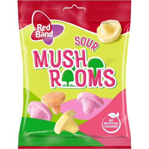 3 er Pack Red Band Sour Mushrooms 3 x 100g Saure Schaumgummi-Pilze mit Fruchtgeschmack von RedBand