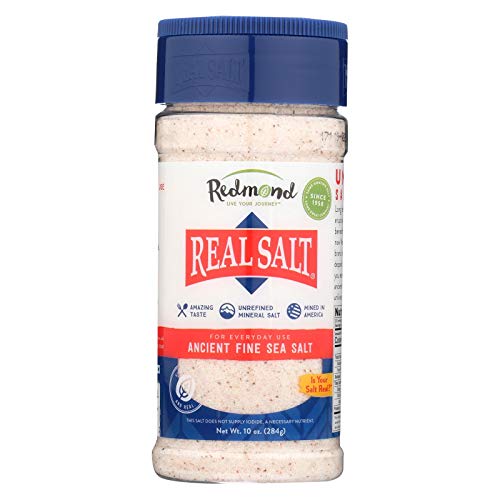 REDMOND Real Salt FINE Salz, 283g Salzstreuer - natürliches Speisesalz mit mittelgroßer Körnung aus einem alten Ur-Meer in Utah, reich an Mineralien von Redmond