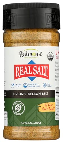 Real Salt Seasonings organic SEASON Salz, 234g Streuer - natürliches Speisesalz aus einem alten Ur-Meer in Utah, kombiniert mit herzhaften BIO Kräutern, reich an Mineralien von Redmond