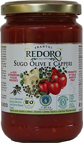 Bio Tomatensoße mit Oliven und Kapern 290 g - sugo olive e capperi, bio von Redoro