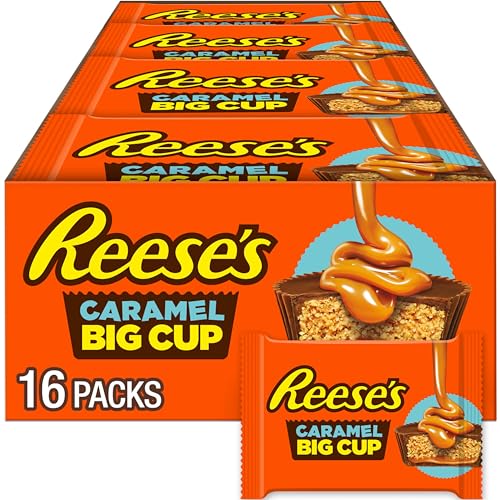 REESE'S Big Cup Karamell-Milchschokolade, Erdnussbutter-Becher, Bonbonpackungen, 40 ml, 16 Stück von Reese's