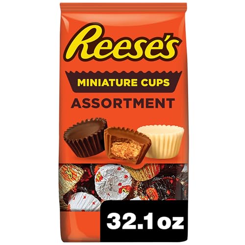 REESE'S Miniatures Erdnussbutterbecher mit verschiedenen Aromen, Süßigkeiten-Party-Set, 910 ml von Reese's