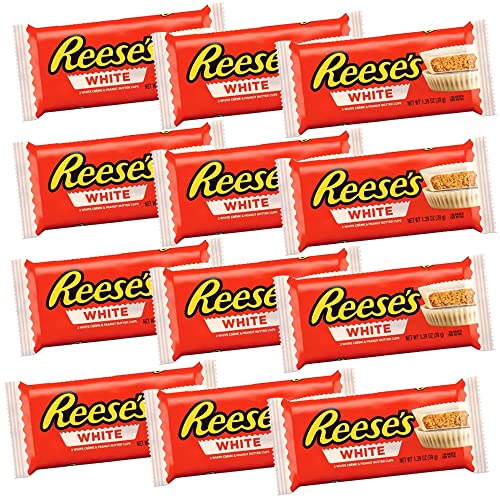 REESE'S WHITE 2 WHITE CREME & 2 PEANUT BUTTER CUPS 24 x 39g - FULL BOX (V STAR) von Reese's