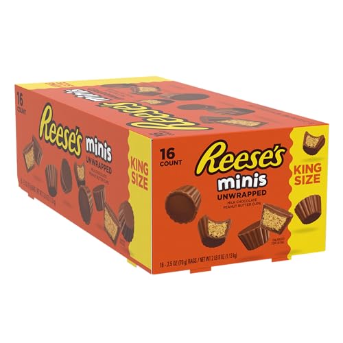 Reese's Minis King Size - Erdnussbutter-Mini Cups, 16 Stück (16x70g) von Reese's