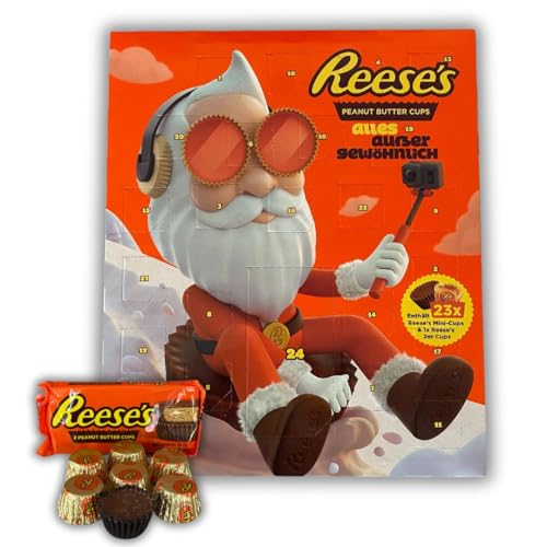 Reese’s Peanut Butter Adventskalender | Erdnussbutter umschlossen von Milchschokolade | Alles außer gewöhnlich |Weihnachtscountdown mit Reese‘s | 1 x 242g von Reese's