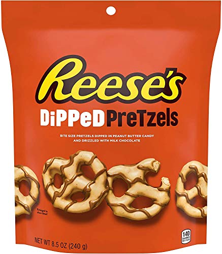 Reeses Dipped Pretzels Pouch, Überzogene Brezeln Tüte, 1 Stück (240 g) von Reese's