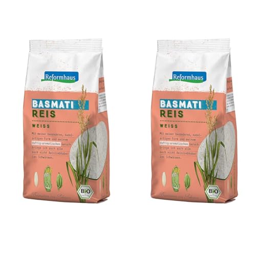 Reformhaus Basmati Reis weiß bio, 500 g (Packung mit 2) von Reformhaus