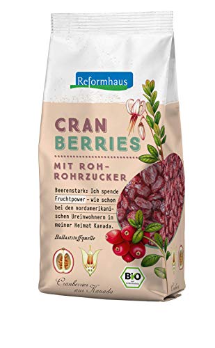 Reformhaus Cranberries, ganz & gesüßt, 6er Pack (6 x 160 g) von Reformhaus