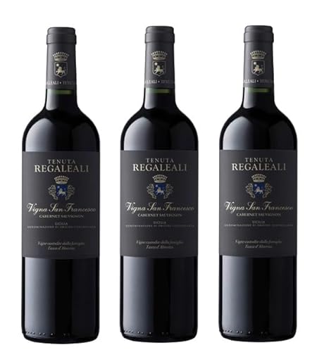 3x 0,75l - 2020er - Tasca d'Almerita - Tenuta Regaleali - Vigna San Francesco - Cabernet Sauvignon - Sicilia D.O.P. - Sizilien - Italien - Rotwein trocken von Regaleali