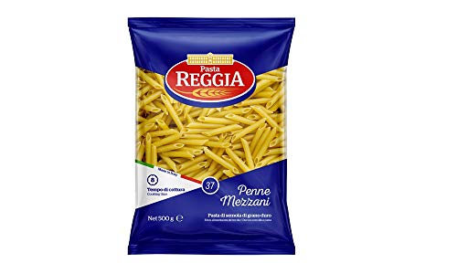 5x Pasta Reggia Penne Mezzane N°37 Hartweizengrieß Pasta 100% Italienische Pasta Packung mit 500g von Reggia