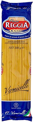 5x Pasta Reggia Vermicelli N°17 Hartweizengrieß Pasta 100% Italienische Pasta Packung mit 500g von Reggia