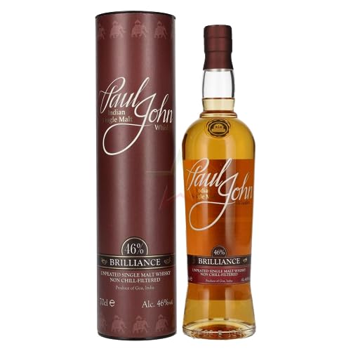 Paul John BRILLIANCE Indian Single Malt Whisky 46,00% 0,70 Liter von Regionale Edeldistillen