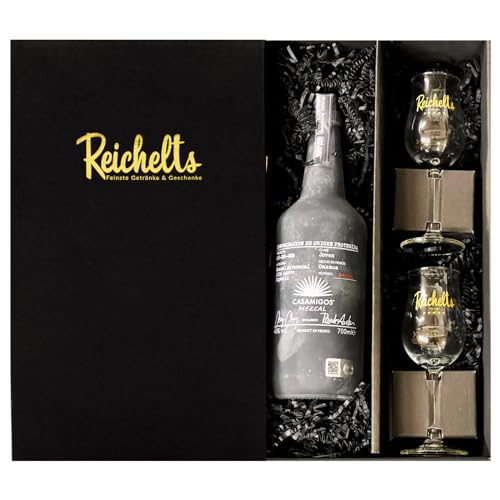 Casamigos Mezcal JovenTequila 0,7 l 40% + 2 x Reichelts Bugatti Tasting Glas 2cl/4cl als Geschenkset in Präsentbox by Reichelts von Reichelts