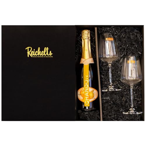 Chandon Garden Spritz 0,75 l + 2 Spiegelau Kristallgläser 440 ml in Präsentbox by Reichelts von Reichelts