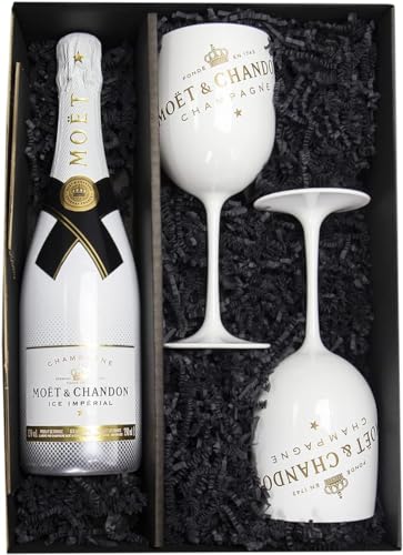 Moet & Chandon Ice Imperial 0,75 l + 2 original weise Acrylgläser in Präsentbox by Reichelts von Reichelts