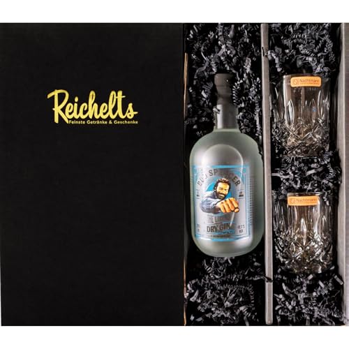 St. Kilian Bud Spencer - The Legend - Distilled Dry Gin 0,7 l 41,3% + 2 x Nachtmann Tumbler als Geschenkset in Präsentbox by Reichelts I Das ideale Geschenk egal ob Geburtstag, Hochzeit oder Einladung von Reichelts