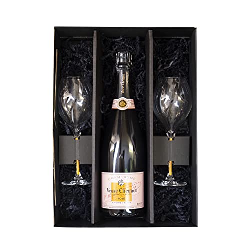 Veuve Clicquot Rosé 0,75l + 2 x Veuve Clicquot Champagnerglas in Präsentbox by Reichelts von Reichelts