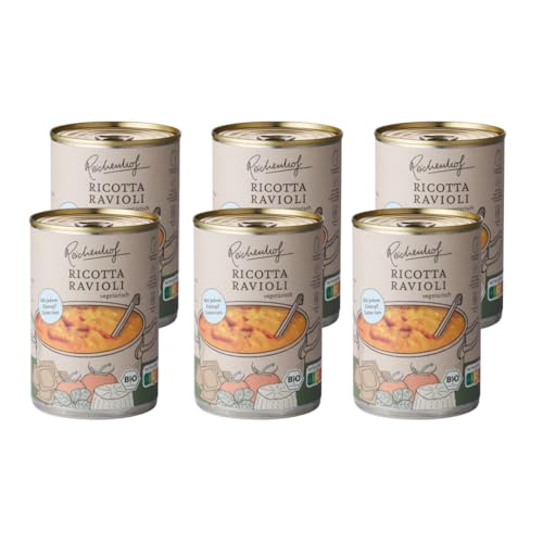 Reichenhof, Ravioli in Ricottasauce, 6er Pack Bio-Fertiggericht, (6x 400g) von Reichenhof