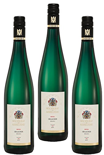 Reichsgraf von Kesselstatt: 3 Flaschen Graacher Riesling trocken, VDP Ortswein 2017 von Reichsgraf von Kesselstatt-Schlossgut Marienlay-54317 Morscheid