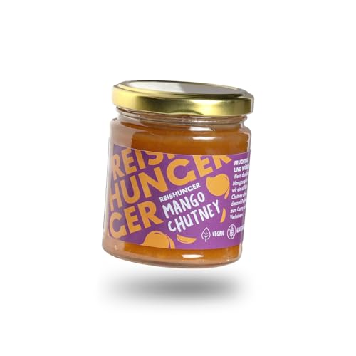 REISHUNGER Mango Chutney 6 x 200g - aus fruchtigen Mangostückchen und authentischen Gewürzen - Ideal als Dip, zum Curry oder zum Verfeinern von Reishunger