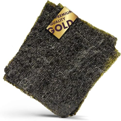 REISHUNGER Nori Algenblätter in GOLD-Qualität - 10 Blatt à 2,8g - Ideal für Maki Sushi - Intensiver Geschmack und besonders reißfest - MHD: 19.03.2025 von Reishunger