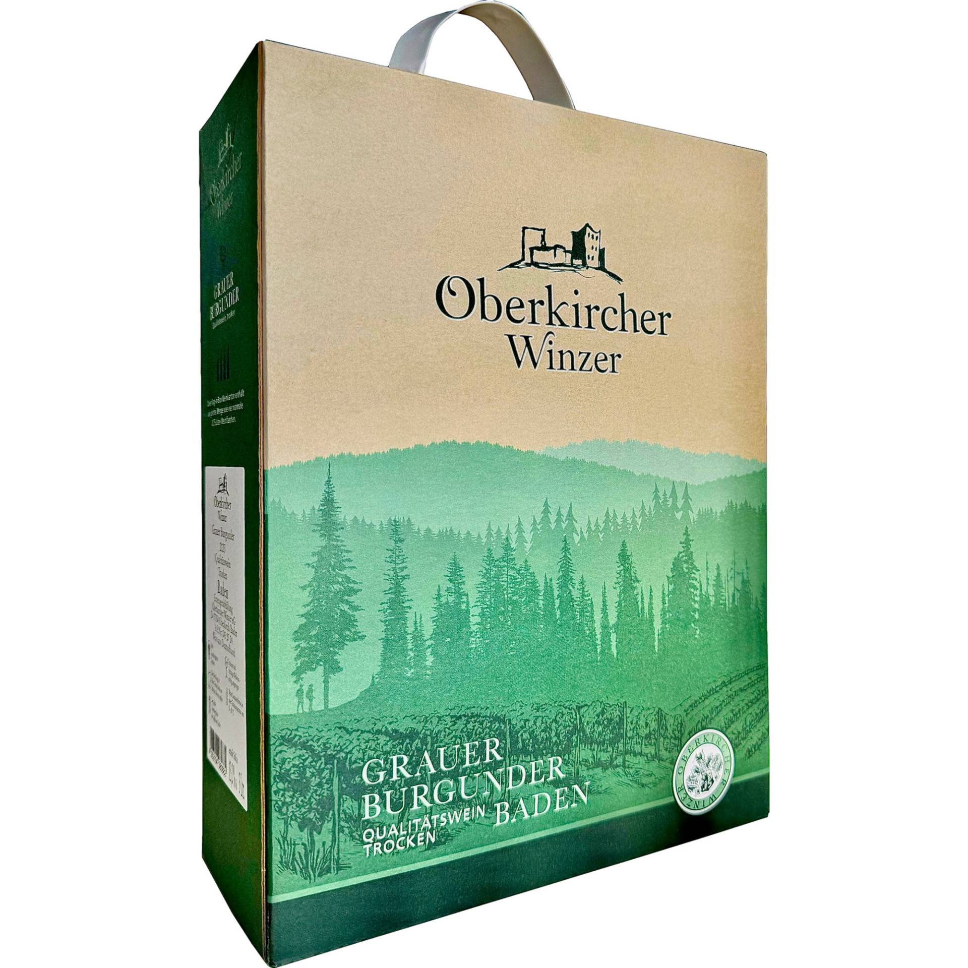 Oberkircher Grauer Burgunder, Trocken, Baden, Bag in Box 3,0 L, Baden, 2023, Weißwein von Renchener Str. 42, 77704 Oberkirch