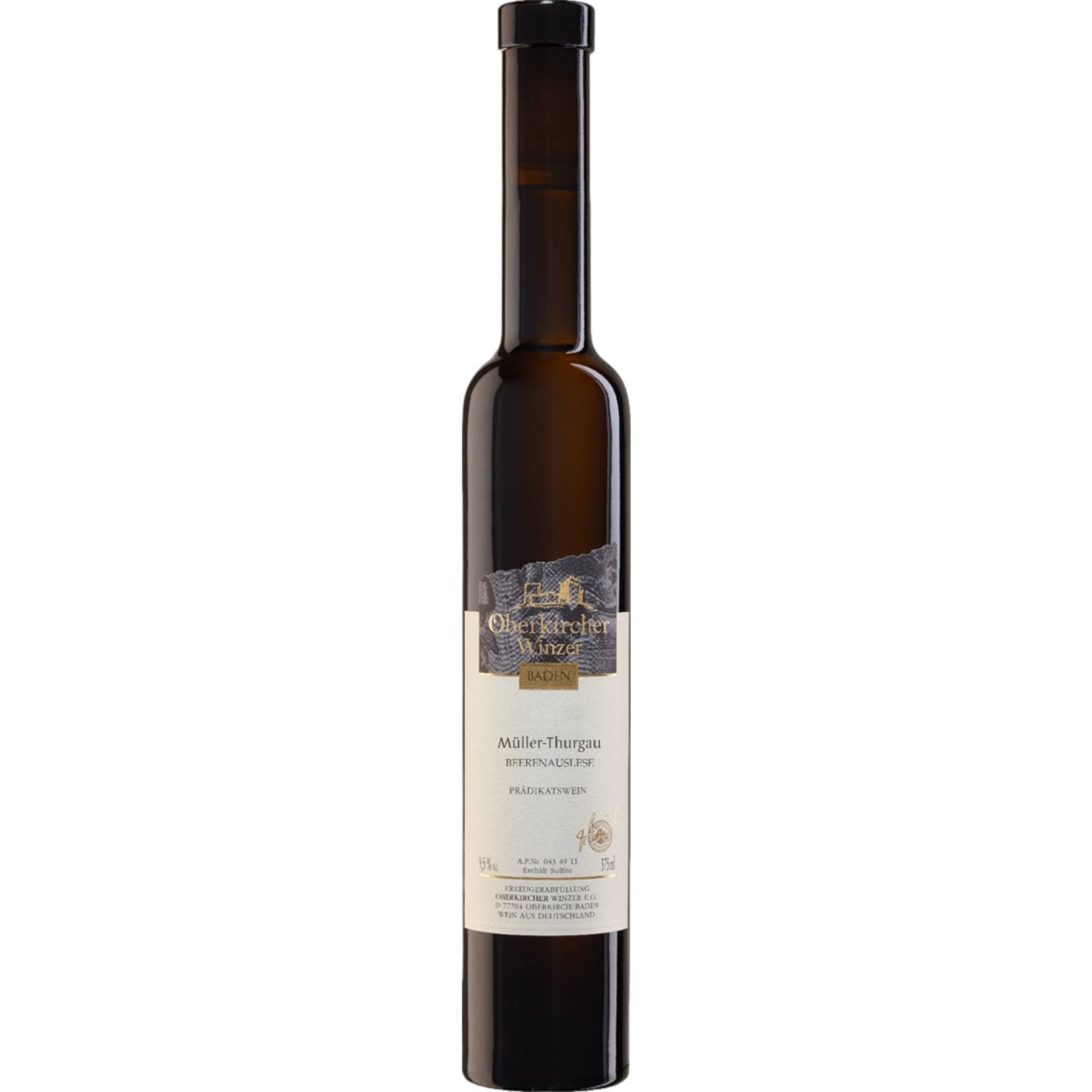 Oberkircher Müller Thurgau Beerenauslese, Edelsüß, Baden, 0,375 L, Baden, 2018, Weißwein von Renchener Str. 42, 77704 Oberkirch