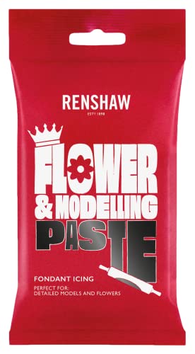 Renshaw Flower & Modelling Paste Dahlia Black 250g - Modellierpaste, Perfekt für Blumen, Blüten, Figuren und Vielem Mehr, Essbare Zuckerpaste - Schwarz - 250 g von Renshaw