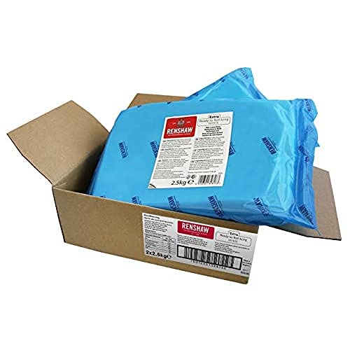 Renshaw Extra Fondant White 5kg - Extra Elastisches Rollfondant mit Vanillegeschmack, Perfekt zum Einkleiden von Kuchen Torten - Weiß - 5 kg von Renshaw